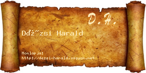Dézsi Harald névjegykártya